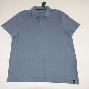 Perry Ellis Men's Polo Shirt Size XL Short Sleeves 100% Cotton Blue Mirage